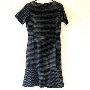 NWOT Banana Republic Black Houndstooth Dress